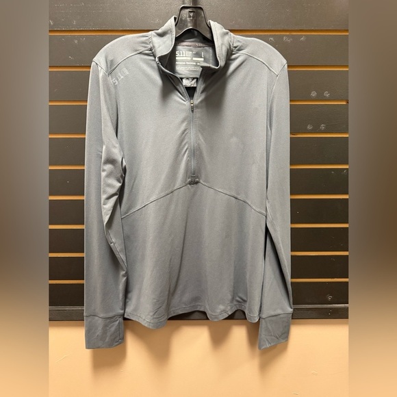 5.11 Tactical Tops - Women's 5.11 PT-R 1/2 Zip Catalyst Performance Shirt Gray Moisture Wicking